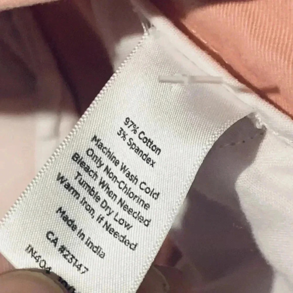 Talbots Chino Pants Daily Ankle petal pink cotton chino pants size 6 - Picture 8 of 9